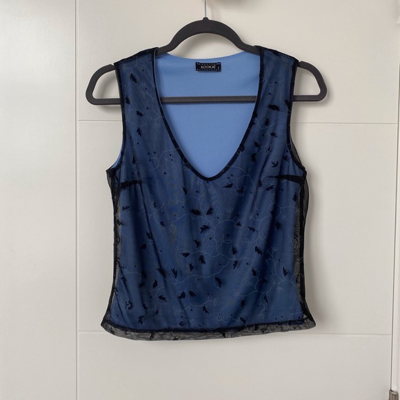 KOOKAI DOUBLE-LAYERED MESH TANK TOP. - Picture 3 of 5